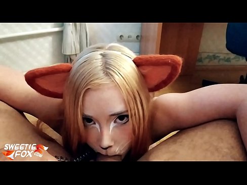 ❤️ Kitsune s'empassa la polla i es corre a la boca ️ Porno a nosaltres ☑